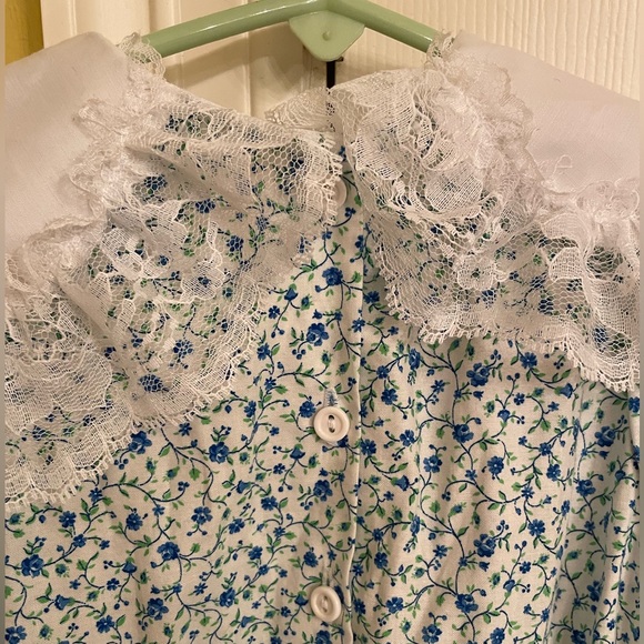 Vintage NWT Lid’l Dolly’s Girl Floral Ruffle Dress with Lace, 3T - Picture 9 of 10